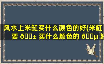 风水上米缸买什么颜色的好(米缸要 🐱 买什么颜色的 🐵 好)